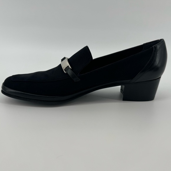 Rangoni Firenze Fabric and Leather Heeled Loafer - Excellent Condition - 8.5 B - Picture 5 of 9